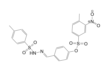 4-((E)-{2-[(4-methylphenyl)sulfonyl]hydrazono}methyl)phenyl 4-methyl-3-nitrobenzenesulfonate