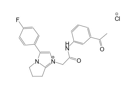 1-[2-(3-acetylanilino)-2-oxoethyl]-3-(4-fluorophenyl)-6,7-dihydro-5H-pyrrolo[1,2-a]imidazol-1-ium chloride