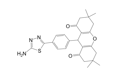 9-[4-(5-amino-1,3,4-thiadiazol-2-yl)phenyl]-3,3,6,6-tetramethyl-3,4,5,6,7,9-hexahydro-1H-xanthene-1,8(2H)-dione