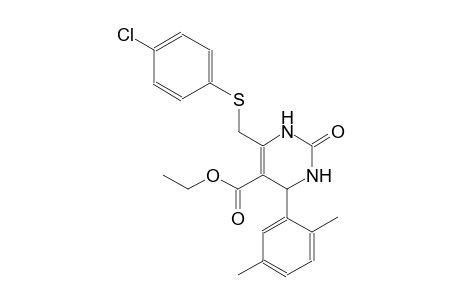 5-pyrimidinecarboxylic acid, 6-[[(4-chlorophenyl)thio]methyl]-4-(2,5-dimethylphenyl)-1,2,3,4-tetrahydro-2-oxo-, ethyl ester