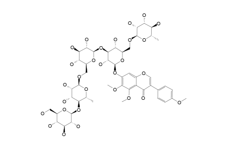 #1;4',5,6-TRIMETHOXYISOFLAVONE-7-O-BETA-D-GLUCOPYRANOSYL-(1->4)-ALPHA-L-RHAMNOPYRANOSYL-(1->6)-BETA-D-GLUCOPYRANOSYL-(1->3)-[ALPHA-L-RHAMNOPYRANOSYL-(1->6)-BE