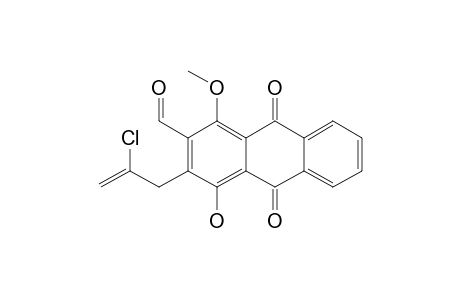 3-(2''-CHLOROPROP-2''-ENYL-OXY)-4-HYDROXY-1-METHOXY-9,10-DIOXO-9,10-DIHYDROANTHRACENE-2-CARBALDEHYDE