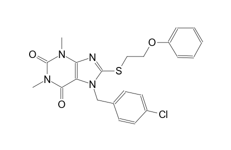 7-(4-chlorobenzyl)-1,3-dimethyl-8-[(2-phenoxyethyl)sulfanyl]-3,7-dihydro-1H-purine-2,6-dione