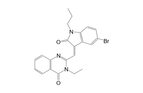 2-[(Z)-(5-bromo-2-oxo-1-propyl-1,2-dihydro-3H-indol-3-ylidene)methyl]-3-ethyl-4(3H)-quinazolinone