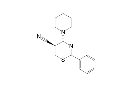 2-PHENYL-4-PIPERIDINO-5,6-DIHYDRO-4H-1,3-THIAZIN-5-CARBONITRILE