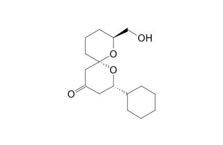 (2S,6R,8S)-2-Cyclolhexyl-8-((hydroxy)methyl)-1,7-dioxaspiro[5.5]undecan-4-one