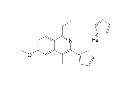 1-Ethyl-3-ferrocenyl-6-methoxy-4-methylisoquinoline