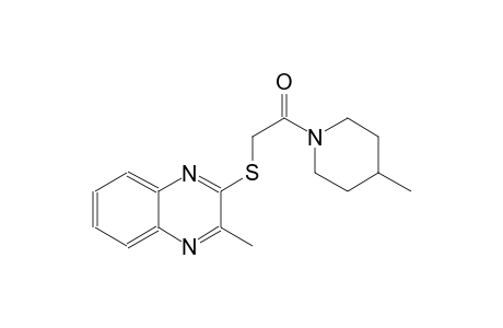 2-methyl-3-{[2-(4-methyl-1-piperidinyl)-2-oxoethyl]sulfanyl}quinoxaline