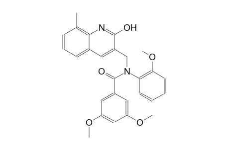 N-[(2-hydroxy-8-methyl-3-quinolinyl)methyl]-3,5-dimethoxy-N-(2-methoxyphenyl)benzamide