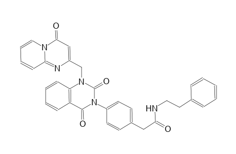 2-[4-(2,4-dioxo-1-[(4-oxo-4H-pyrido[1,2-a]pyrimidin-2-yl)methyl]-1,4-dihydro-3(2H)-quinazolinyl)phenyl]-N-(2-phenylethyl)acetamide