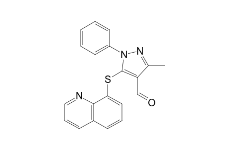 3-Methyl-1-phenyl-5-(8-quinolinylthio)-4-pyrazolecarboxaldehyde