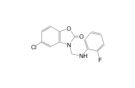 2(3H)-benzoxazolone, 5-chloro-3-[[(2-fluorophenyl)amino]methyl]-