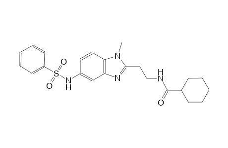 N-(2-{1-methyl-5-[(phenylsulfonyl)amino]-1H-benzimidazol-2-yl}ethyl)cyclohexanecarboxamide