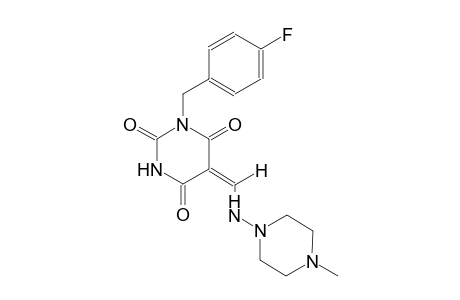 (5E)-1-(4-fluorobenzyl)-5-{[(4-methyl-1-piperazinyl)amino]methylene}-2,4,6(1H,3H,5H)-pyrimidinetrione