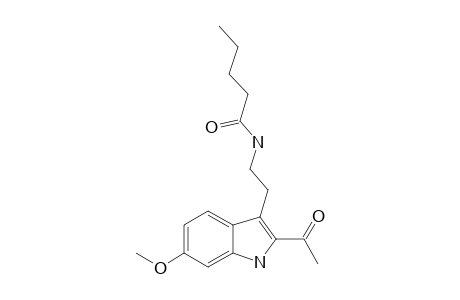 2-ACETYL-3-(2-VALERYLAMIDOETHYL)-7-METHOXYINDOLE