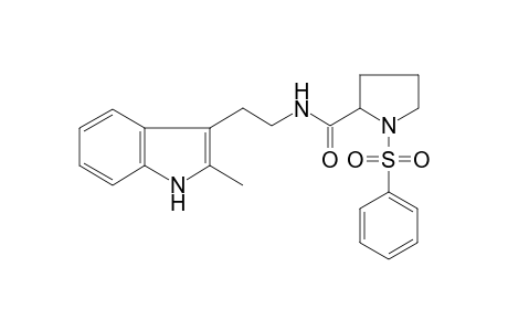 2-Pyrrolidinecarboxamide, N-[2-(2-methyl-1H-indol-3-yl)ethyl]-1-(phenylsulfonyl)-
