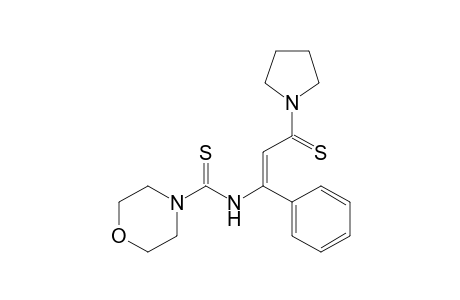 4-Morpholinecarbothioamide, N-[1-phenyl-3-(1-pyrrolidinyl)-3-thioxo-1-propenyl]-