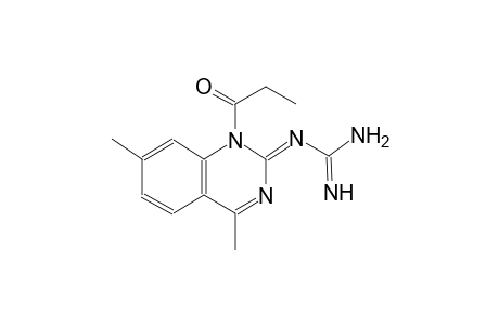 N-[(2E)-4,7-dimethyl-1-propionylquinazolinylidene]guanidine