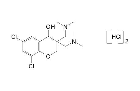 3,3-bis[(dimethylamino)methyl]-6,8-dichloro-4-chromanol, dihydrochloride