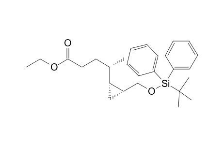 Ethyl (4S)-4-{(1R,2R)-2-((tert-butyldiphenylsilyl)oxy]methyl}cyclopropyl)pentanoate