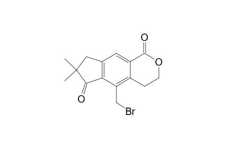 Cyclopenta[g]-2-benzopyran-1,6-dione, 5-(bromomethyl)-3,4,7,8-tetrahydro-7,7-dimethyl-