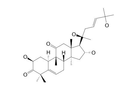 22-DEOXYCUCURBITACIN-D;2-BETA,16-ALPHA,20,25-TETRAHYDROXY-9-METHYL-19-NOR-9-BETA,10-ALPHA-LANOSTA-5,23-DIENE-3,11,22-TRIONE