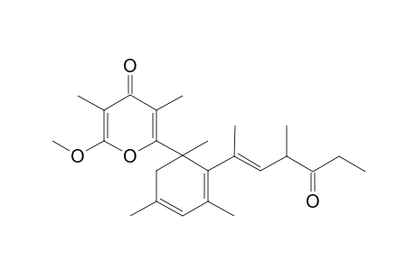 4H-pyran-4-one, 2-[6-(1,3-dimethyl-4-oxo-1-hexenyl]-1,3,5-trimethyl-2,4-cyclohexadien-1-yl]-6-methoxy-3,5-dimethyl-, [1R-[1.alpha.,6.alpha.(1E,3S*)]]-