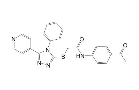 N-(4-acetylphenyl)-2-{[4-phenyl-5-(4-pyridinyl)-4H-1,2,4-triazol-3-yl]sulfanyl}acetamide