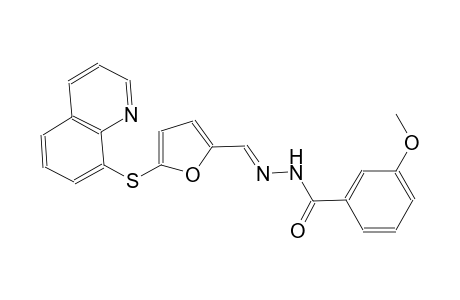 benzoic acid, 3-methoxy-, 2-[(E)-[5-(8-quinolinylthio)-2-furanyl]methylidene]hydrazide