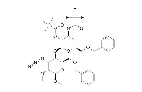 #21;METHYL-3-AZIDO-3-DEOXY-4-[3',4'-DIDEOXY-2'-O-(2,2-DIMETHYLPROPIONYL)-6'-O-(PHENYLMETHYL)-3'-(TRIFLUOROACETAMIDO)-BETA-D-GLUCOPYRANOSYL]-2-O-METHYL-6-O-(PHE