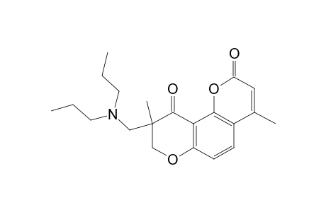 8,9-dihydro-4,9-dimethyl-9-[(dipropylamino)methyl]-2H,10H-benzo[1,2-b:3,4-b']dipyran-2,10-dione