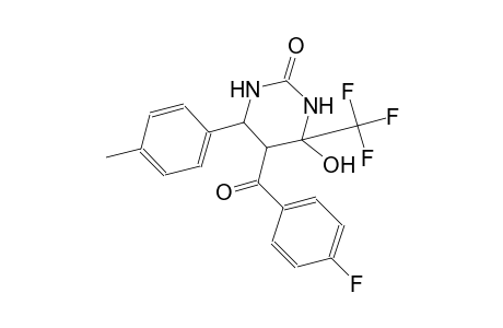 2(1H)-pyrimidinone, 5-(4-fluorobenzoyl)tetrahydro-4-hydroxy-6-(4-methylphenyl)-4-(trifluoromethyl)-