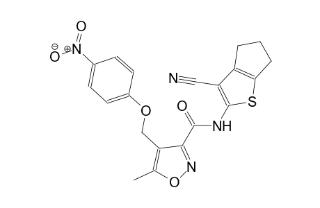 N-(3-cyano-5,6-dihydro-4H-cyclopenta[b]thien-2-yl)-5-methyl-4-[(4-nitrophenoxy)methyl]-3-isoxazolecarboxamide