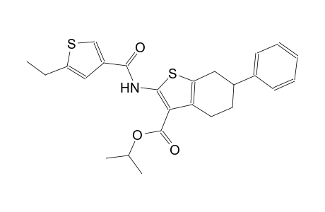 isopropyl 2-{[(5-ethyl-3-thienyl)carbonyl]amino}-6-phenyl-4,5,6,7-tetrahydro-1-benzothiophene-3-carboxylate