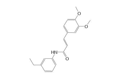 (2E)-3-(3,4-dimethoxyphenyl)-N-(3-ethylphenyl)-2-propenamide