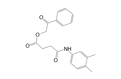 butanoic acid, 4-[(3,4-dimethylphenyl)amino]-4-oxo-, 2-oxo-2-phenylethyl ester