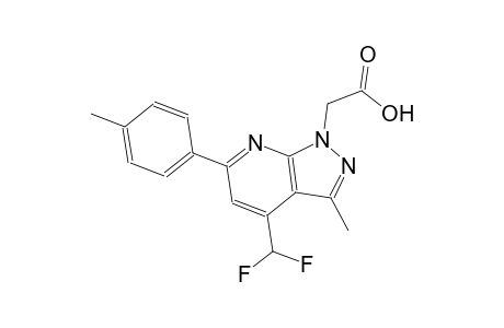 1H-pyrazolo[3,4-b]pyridine-1-acetic acid, 4-(difluoromethyl)-3-methyl-6-(4-methylphenyl)-
