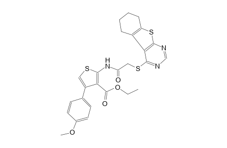 3-thiophenecarboxylic acid, 4-(4-methoxyphenyl)-2-[[[(5,6,7,8-tetrahydrobenzo[4,5]thieno[2,3-d]pyrimidin-4-yl)thio]acetyl]amino]-, ethyl ester
