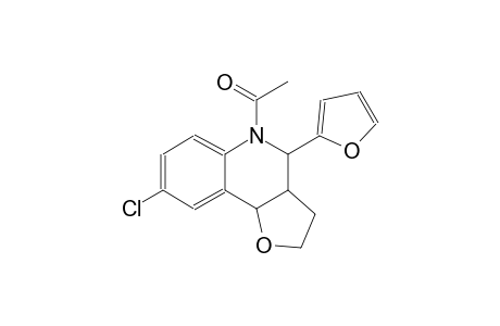 5-acetyl-8-chloro-4-(2-furyl)-2,3,3a,4,5,9b-hexahydrofuro[3,2-c]quinoline