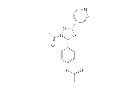 (+/-)-2-(4-ACETOXYPHENYL)-3-ACETYL-5-(PYRIDIN-4-YL)-2,3-DIHYDRO-1,3,4-OXADIAZOLE