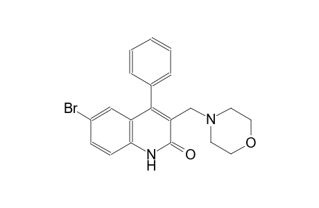 6-bromo-3-(4-morpholinylmethyl)-4-phenyl-2(1H)-quinolinone