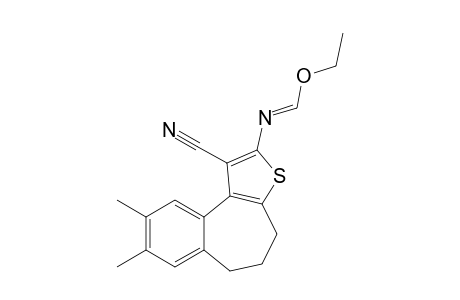 2-[(E)-1-Ethoxymethyleneamino]-8,9-dimethyl-5,6-dihydro-4H-benzo[3,4]cyclohepta[b]thiophene-1-carbonitrile