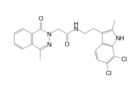 N-[2-(6,7-dichloro-2-methyl-1H-indol-3-yl)ethyl]-2-(1-keto-4-methyl-phthalazin-2-yl)acetamide