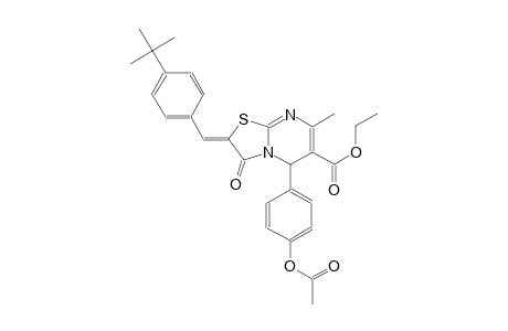 ethyl (2Z)-5-[4-(acetyloxy)phenyl]-2-(4-tert-butylbenzylidene)-7-methyl-3-oxo-2,3-dihydro-5H-[1,3]thiazolo[3,2-a]pyrimidine-6-carboxylate