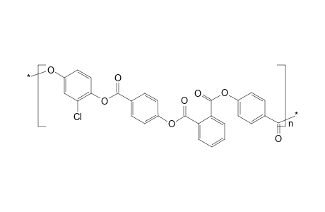 Polyester based on o-chlorohydroquinone, 4-hydroxybenzoic acid and phthalic acid