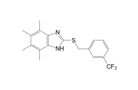 4,5,6,7-tetramethyl-2-{[m-(trifluoromethyl)benzyl]thio}benzimidazole
