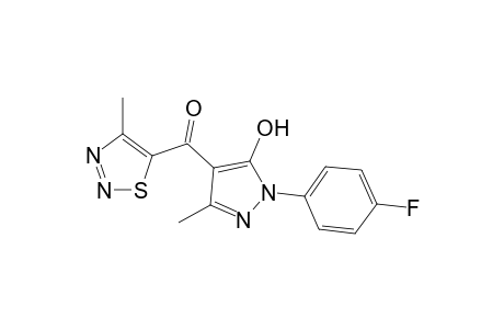 4-(3-Methyl-[1,2,5]diazathiol-4-ylcarbonyl)-2-(4-fluorophenyl)-5-methyl-3-hydroxypyrazole
