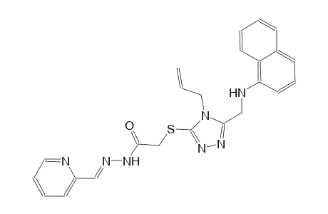 2-({4-allyl-5-[(1-naphthylamino)methyl]-4H-1,2,4-triazol-3-yl}sulfanyl)-N'-[(E)-2-pyridinylmethylidene]acetohydrazide