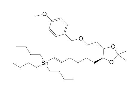 Tributyl[(1E)-6-((4S,5S)-5-{2-[(4-methoxybenzyl)oxy]ethyl}-2,2-dimethyl-1,3-dioxolan-4-yl)hex-1-enyl]stannane
