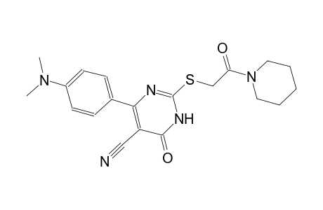 4-[4-(dimethylamino)phenyl]-6-oxo-2-{[2-oxo-2-(1-piperidinyl)ethyl]sulfanyl}-1,6-dihydro-5-pyrimidinecarbonitrile